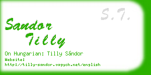 sandor tilly business card